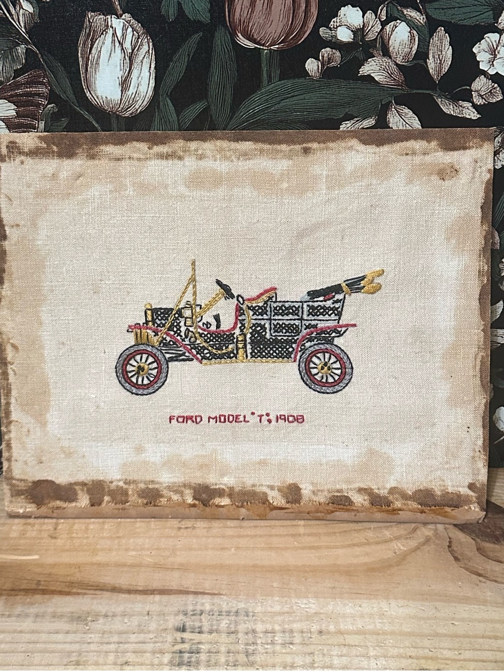 Ford Model T Cross Stitch in 8x10 Antique 1908 car automotive